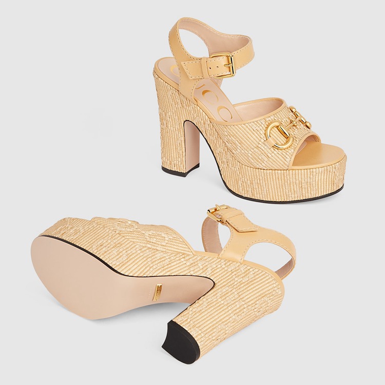 745955.FABZS.9544.015.090.0000.Light Womens Horsebit platform sandal
